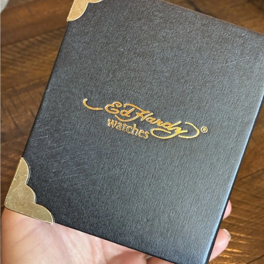 Ed Hardy Gold and White Smartwatch